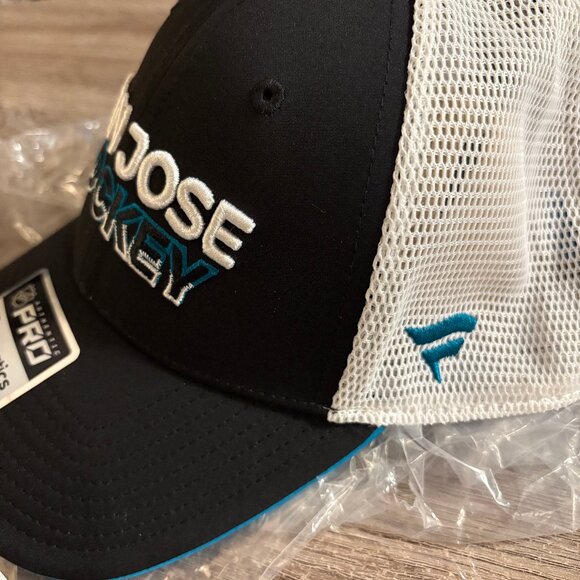 San Jose Sharks Fanatics Black Alternate Authentic Pro Snapback Hat - Picture 2 of 4